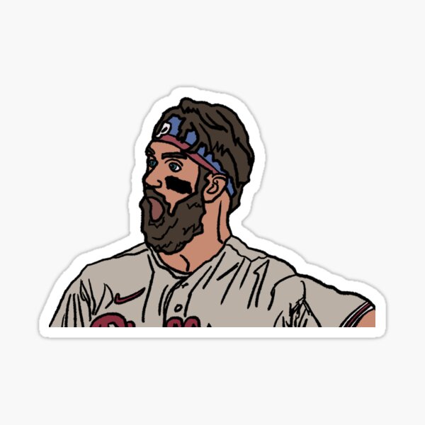 Harper Powder Blue Jersey Sticker for Sale by goosegraphics