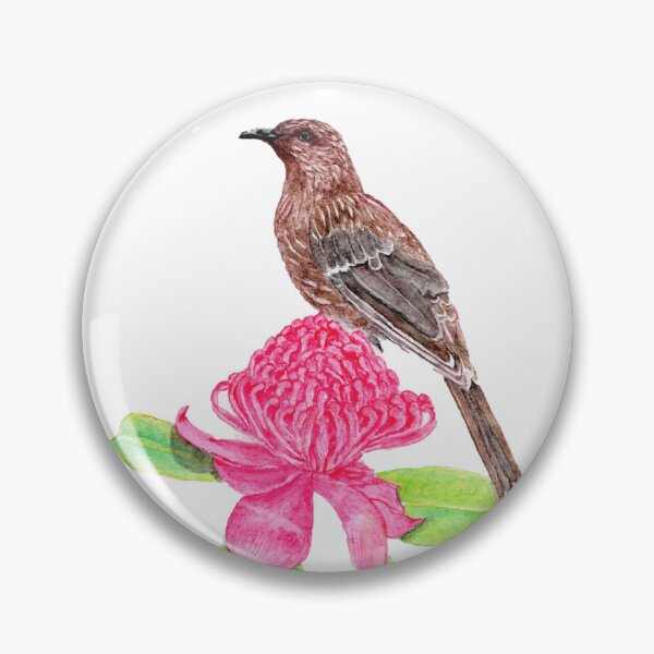 Item preview, Wattlebird on Waratah designed and sold by EmmaPilgrimArt.