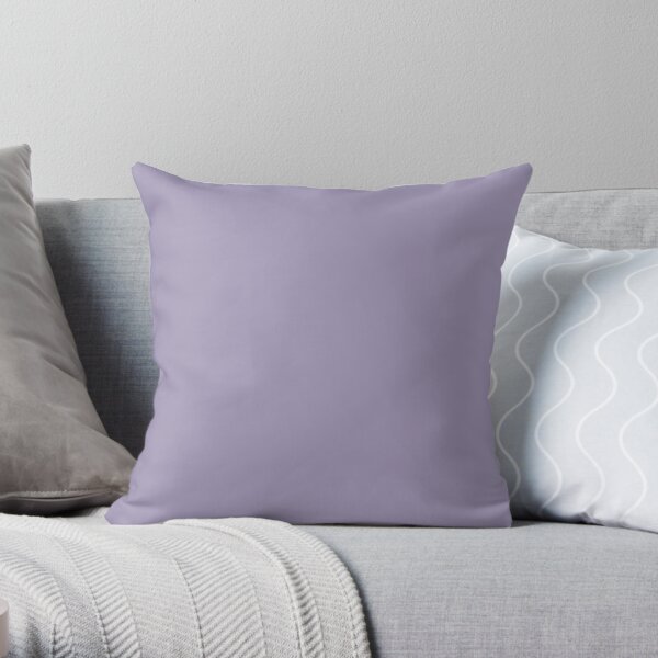 Plain Medium Lilac Purple Color Throw Pillow