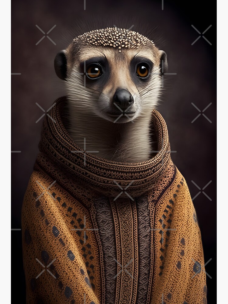 Meerkat, Portrait of Meerkat, Exotic Animal | Art Board Print