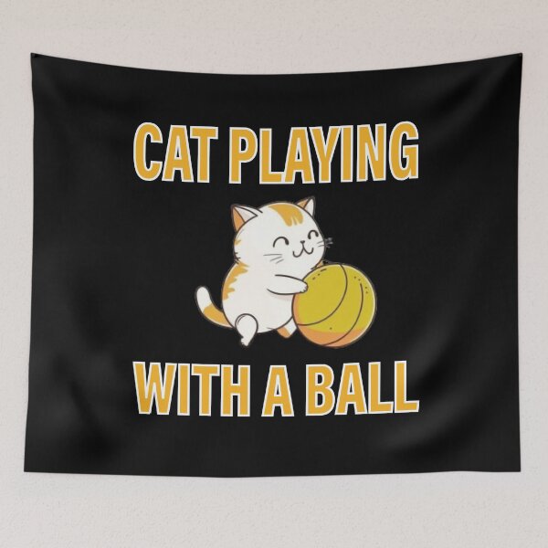 Item preview, cat playing with a ball of string designed and sold by Beauti-artist.