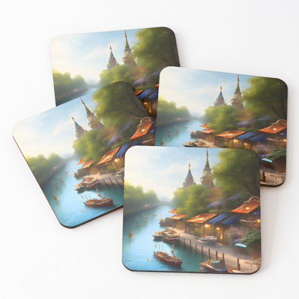 Item preview, River boats and canals designed and sold by dykerphotoart.