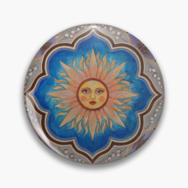 Item preview, Mandala with sun and botanical elements designed and sold by Hennagirl.