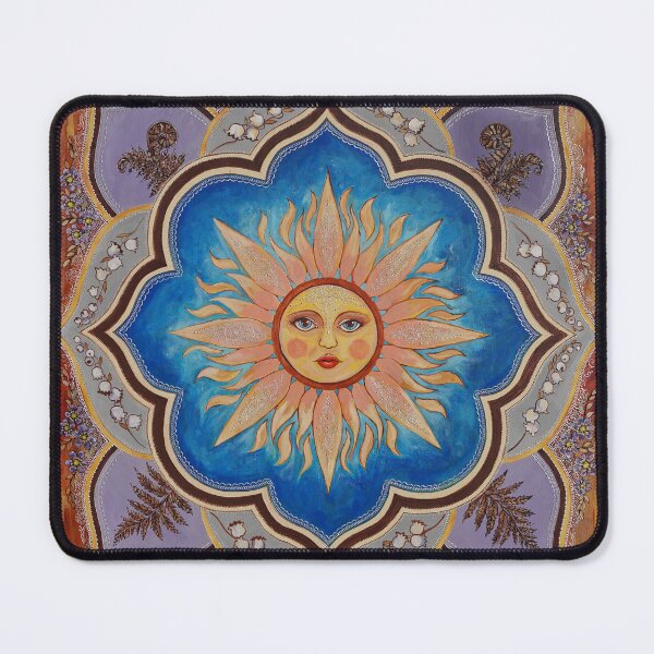 Item preview, Mandala with sun and botanical elements designed and sold by Hennagirl.