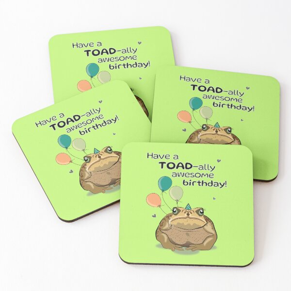 Item preview, Have a TOAD-ally awesome birthday! funny pun joke with a frog designed and sold by HajnalkArt.
