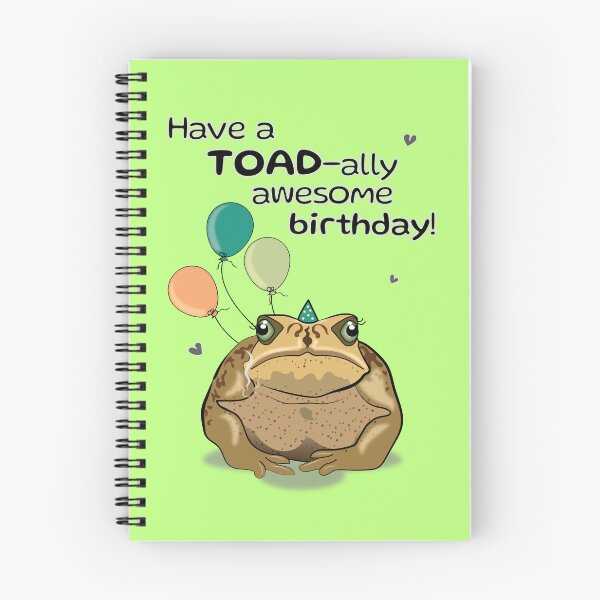 Item preview, Have a TOAD-ally awesome birthday! funny pun joke with a frog designed and sold by HajnalkArt.