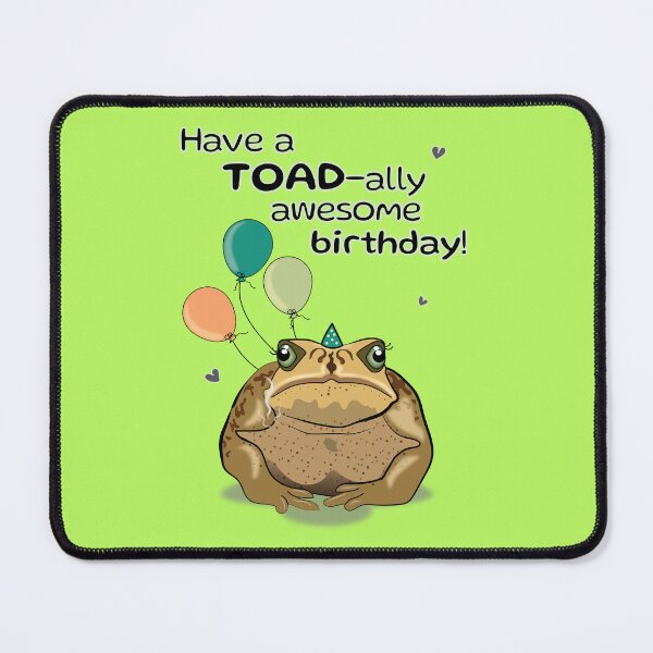Item preview, Have a TOAD-ally awesome birthday! funny pun joke with a frog designed and sold by HajnalkArt.
