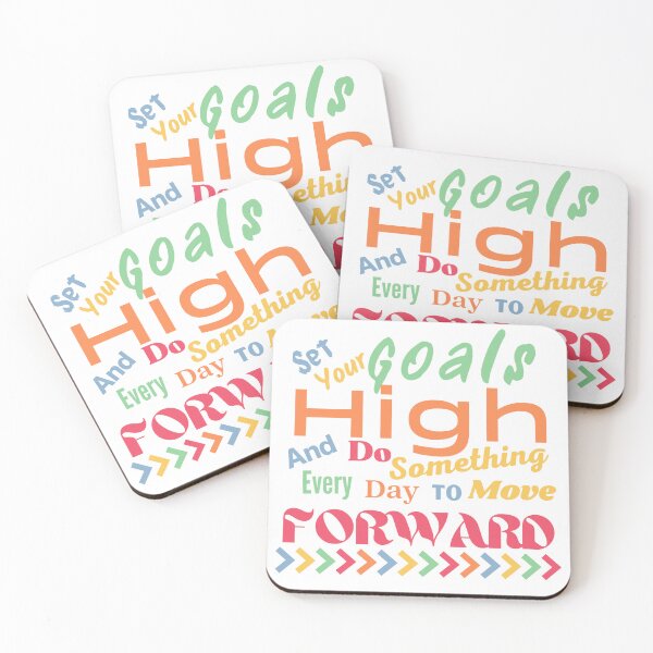 Item preview, Set your goals high and do something every day to move forward designed and sold by FlutterByH.