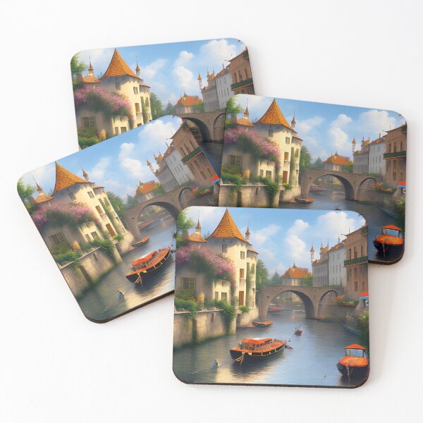 Item preview, River boats and canals designed and sold by dykerphotoart.