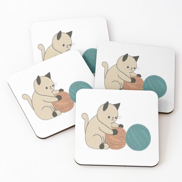 Item preview, cat playing with a ball of string designed and sold by Beauti-artist.