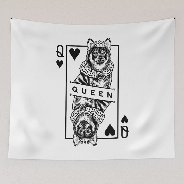 Item preview, Swedish Vallhund Queen Of Hearts Funny Dog Lover Pop Art designed and sold by GrandeDuc.