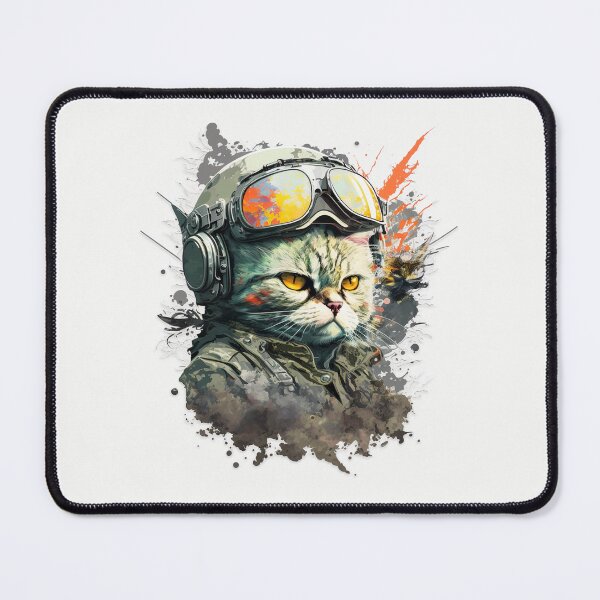 Item preview, Apocalyptic cat intense action designed and sold by NxtGenArt.
