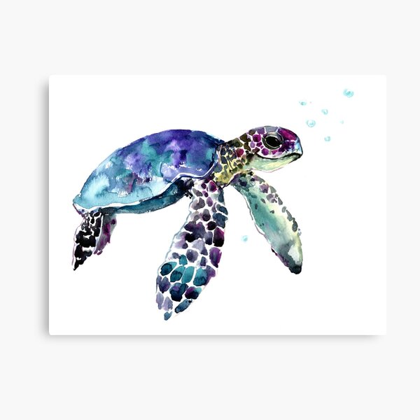 Robert Thomas Fine Art Green Sea Turtle Hawaiian Honu Leggings