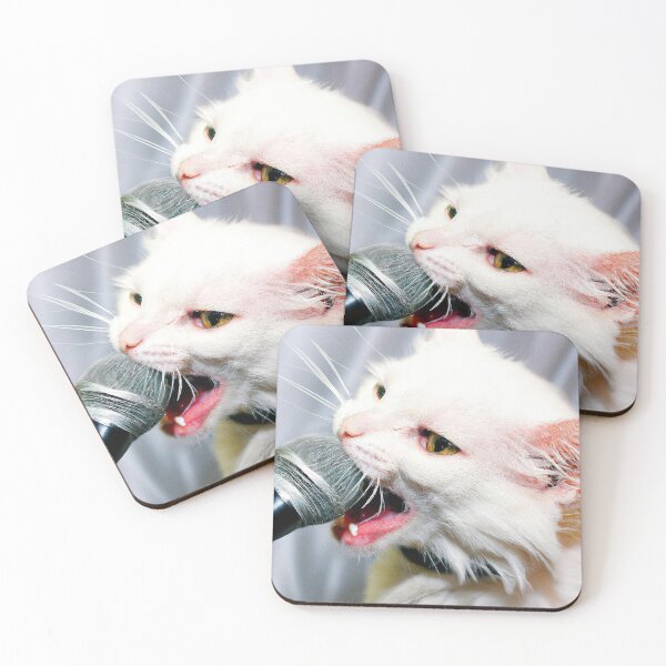 Item preview, Rock Star Cat Singing In A Microphone, Cat 15 designed and sold by LesTheArt.