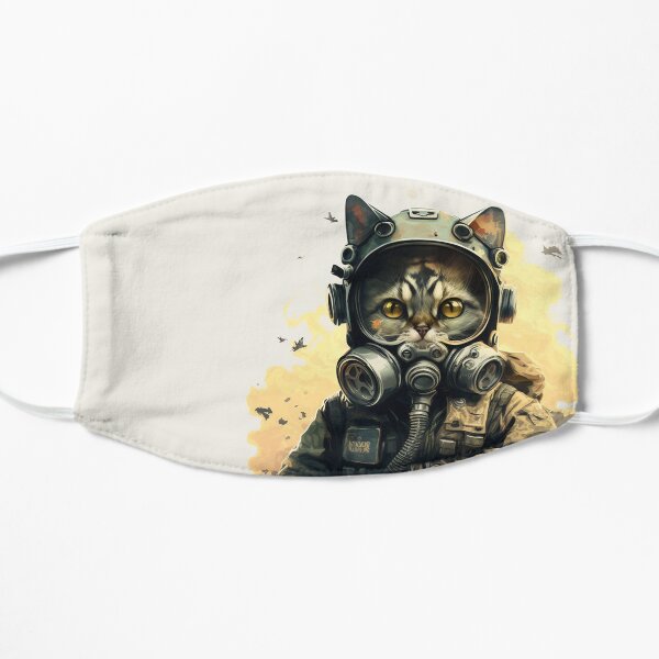 Apocalyptic Pilot Cat Flat Mask