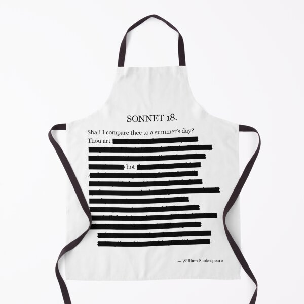 Item preview, Redacted Sonnet 18 designed and sold by zarazarazara.