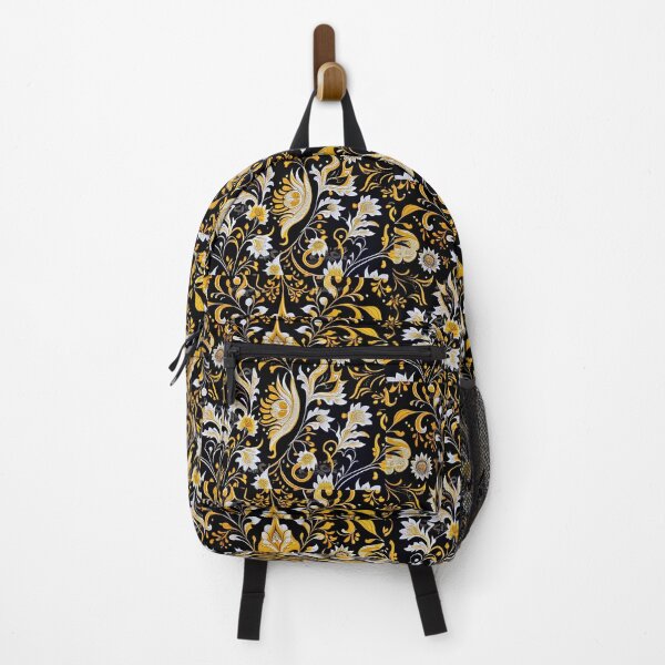Item preview, Turkish Traditional Floral Pattern design In black and yellow designed and sold by m14arts.