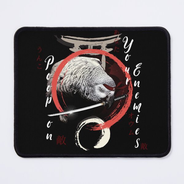 Item preview, Katana Samurai Ninja Grey Parrot Warrior Funny designed and sold by Alienphysique.