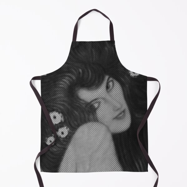 Item preview, Black and White Gustav Klimt Woman with Flowers in Her Long Hair Beethoven Friese Painting Monochromatic Halftone Effect Edit by Veda Graphic Abstract designed and sold by kattakitty.