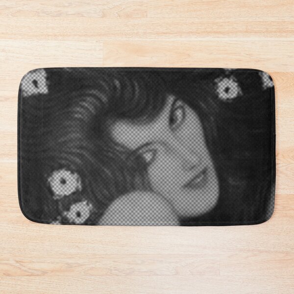 Item preview, Black and White Gustav Klimt Woman with Flowers in Her Long Hair Beethoven Friese Painting Monochromatic Halftone Effect Edit by Veda Graphic Abstract designed and sold by kattakitty.