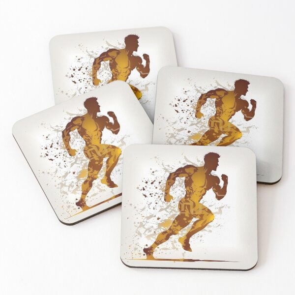 Item preview, fitness man running silhouette  designed and sold by warzin.