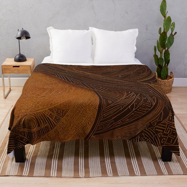 Item preview, Golden Brown Retro African Eqyptian 70's Chic Abstract Design Version 13 designed and sold by DreamingAwake1.