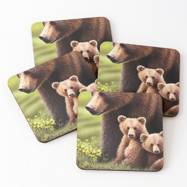Item preview, Cute bear cartoon mama bear and baby bears, mama bear and cute cubs, gifts for animals lovers  designed and sold by haRexia.