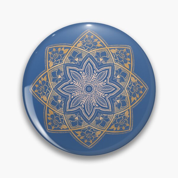 Item preview, Mandala with elements of flowers and leaves designed and sold by Hennagirl.