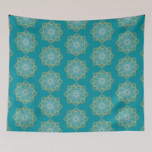 Item preview, Mandala with elements of flowers and leaves designed and sold by Hennagirl.
