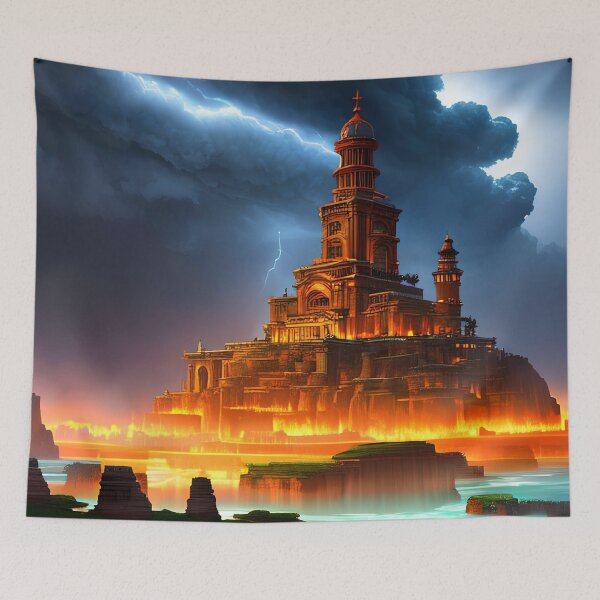 Item preview, A Mysterious Storm Surrounds an Ancient Floating City What Secrets Lurk Within? designed and sold by D3monic.
