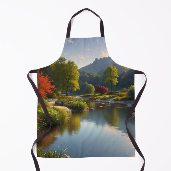 Artikelvorschau, An Idyllic Garden Scene Ducks, Flowers, and a Stunning Sunset entworfen und verkauft von D3monic.