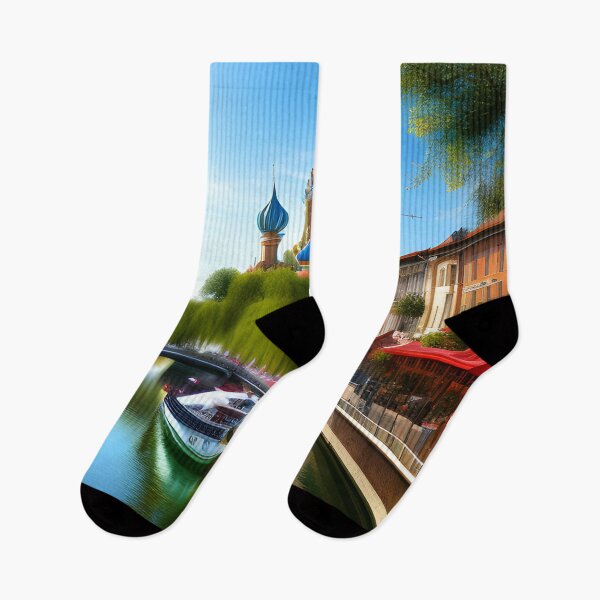 Item preview, River boats and canals designed and sold by dykerphotoart.