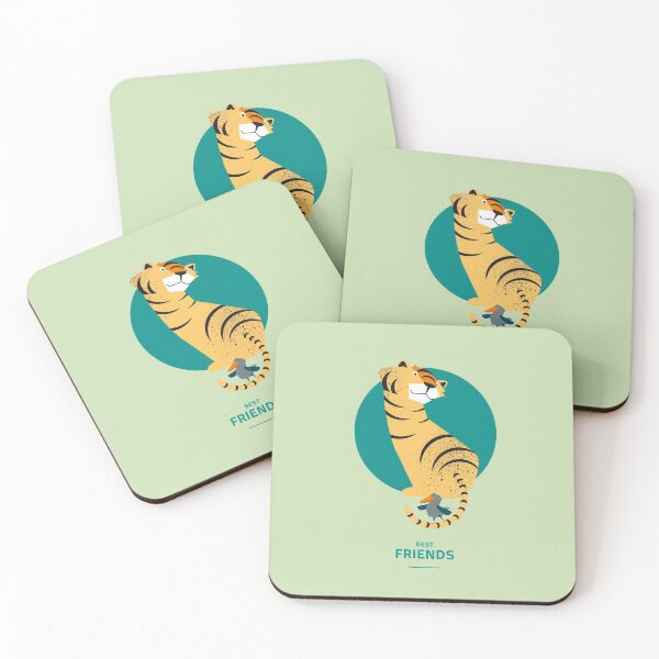 Item preview, Illustration nursery for friends - tiger and bird designed and sold by Pia Kolle.