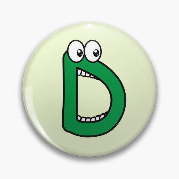 Item preview, Funny cartoon letter D with googly eyes designed and sold by hendeJens.