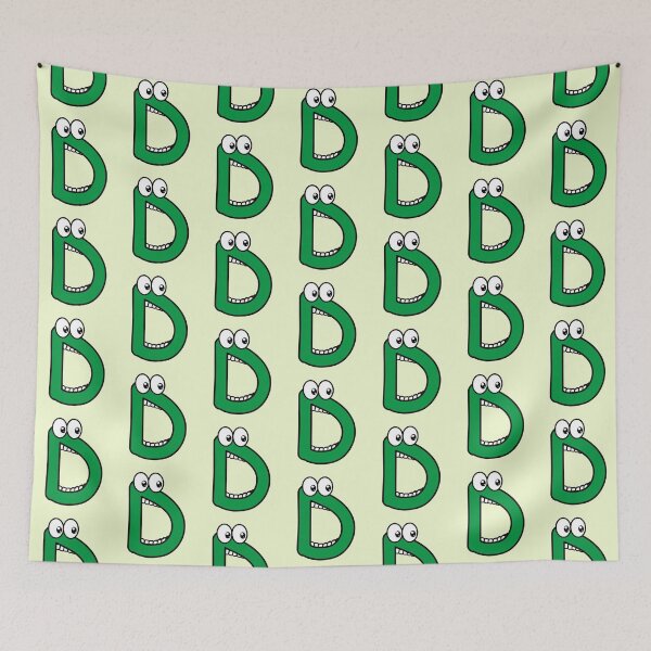 Item preview, Funny cartoon letter D with googly eyes designed and sold by hendeJens.