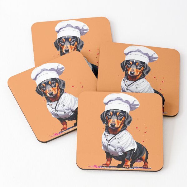Item preview, Chef Wiener: The Gourmet Dachshund designed and sold by Pawsitive Palette.