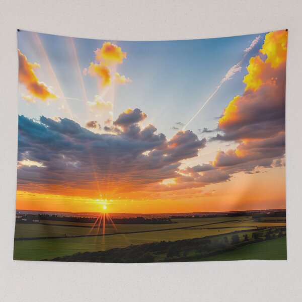 Item preview, Catching the Last Rays of Sunshine A Beautiful Sunset in the Clouds designed and sold by D3monic.
