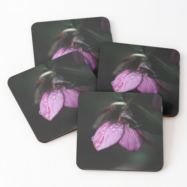 Item preview, Macro flower with rain drops designed and sold by Benkilbeyprints.