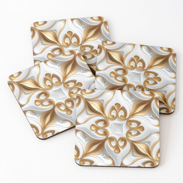 Item preview, Luxury Abstract Design white and gold v2 designed and sold by warzin.