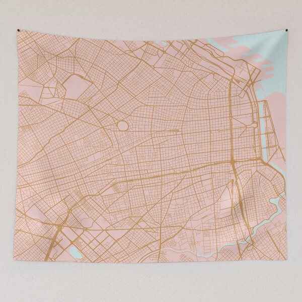 Item preview, Buenos Aires map designed and sold by AnnaGo.