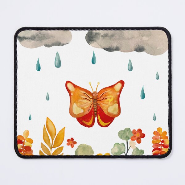 Item preview,  Butterfly cloud drop flower design a watercolor designed and sold by Yana Mustafina | Boho Soulful Designs.