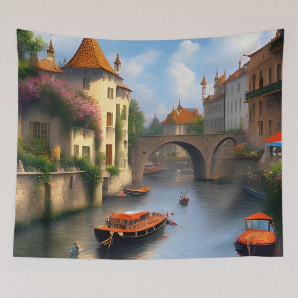 Item preview, River boats and canals designed and sold by dykerphotoart.