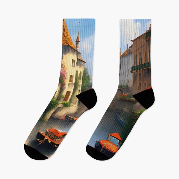 Item preview, River boats and canals designed and sold by dykerphotoart.