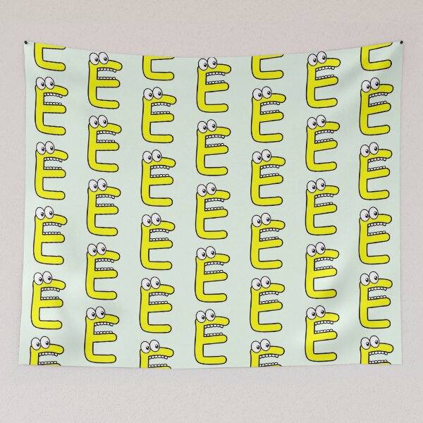 Item preview, Funny cartoon letter E with googly eyes designed and sold by hendeJens.