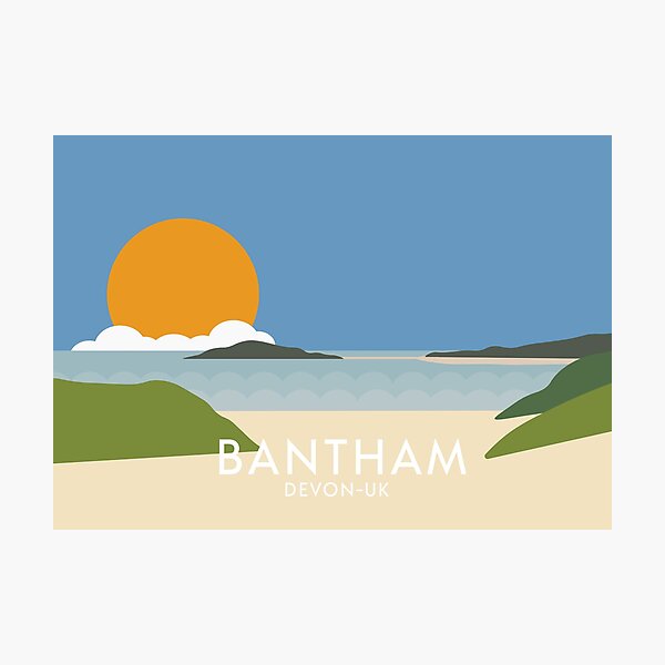 Item preview, Bantham beach Devon print designed and sold by TheArtfulBadger.