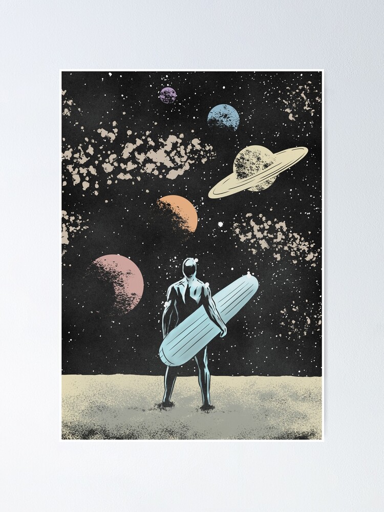 Eftermæle sætte ild Thorny Silver Surfer" Poster for Sale by AhmedRaafatArt | Redbubble