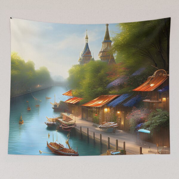 Item preview, River boats and canals designed and sold by dykerphotoart.