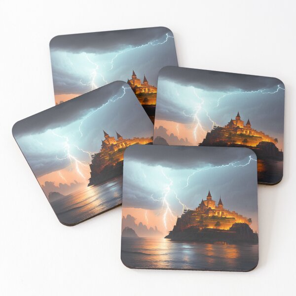 Item preview, Exploring the Ruins of an Ancient Floating City Amidst a Storm designed and sold by D3monic.