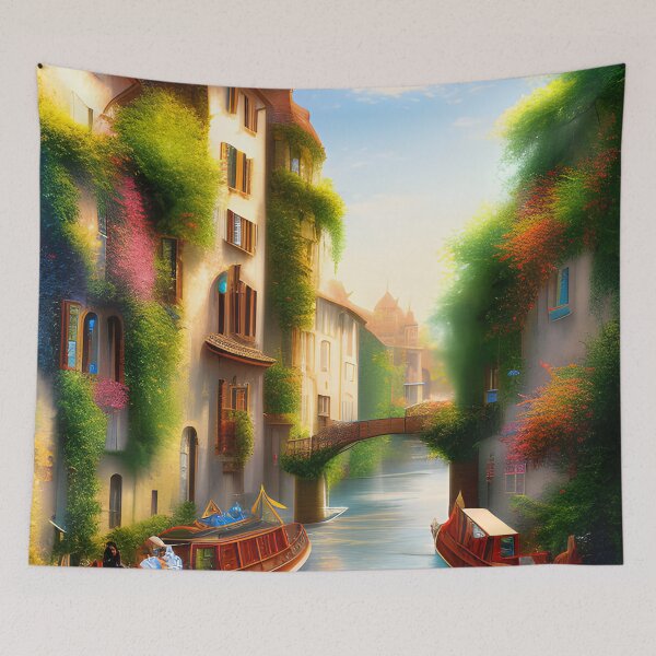 Item preview, River boats and canals designed and sold by dykerphotoart.