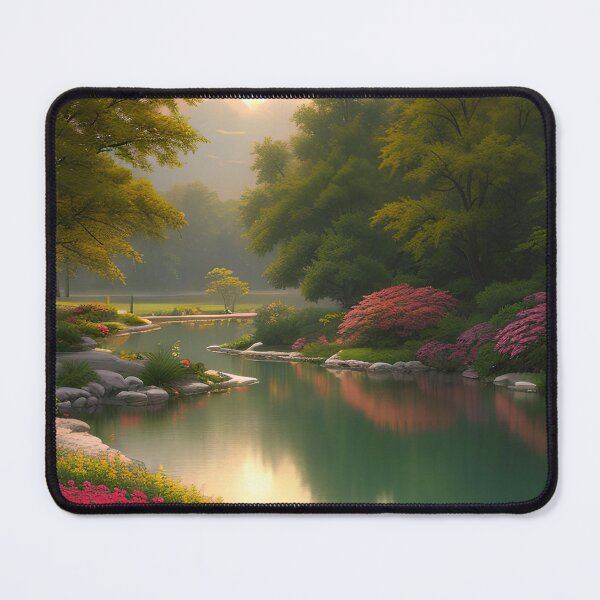 Aperçu de l'œuvre Flower Garden Serenade A Calming Sunset Landscape créée et vendue par D3monic.